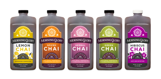 Assorted Chai 64 oz bottle Spiced Herbal Green Lemon Hibiscus