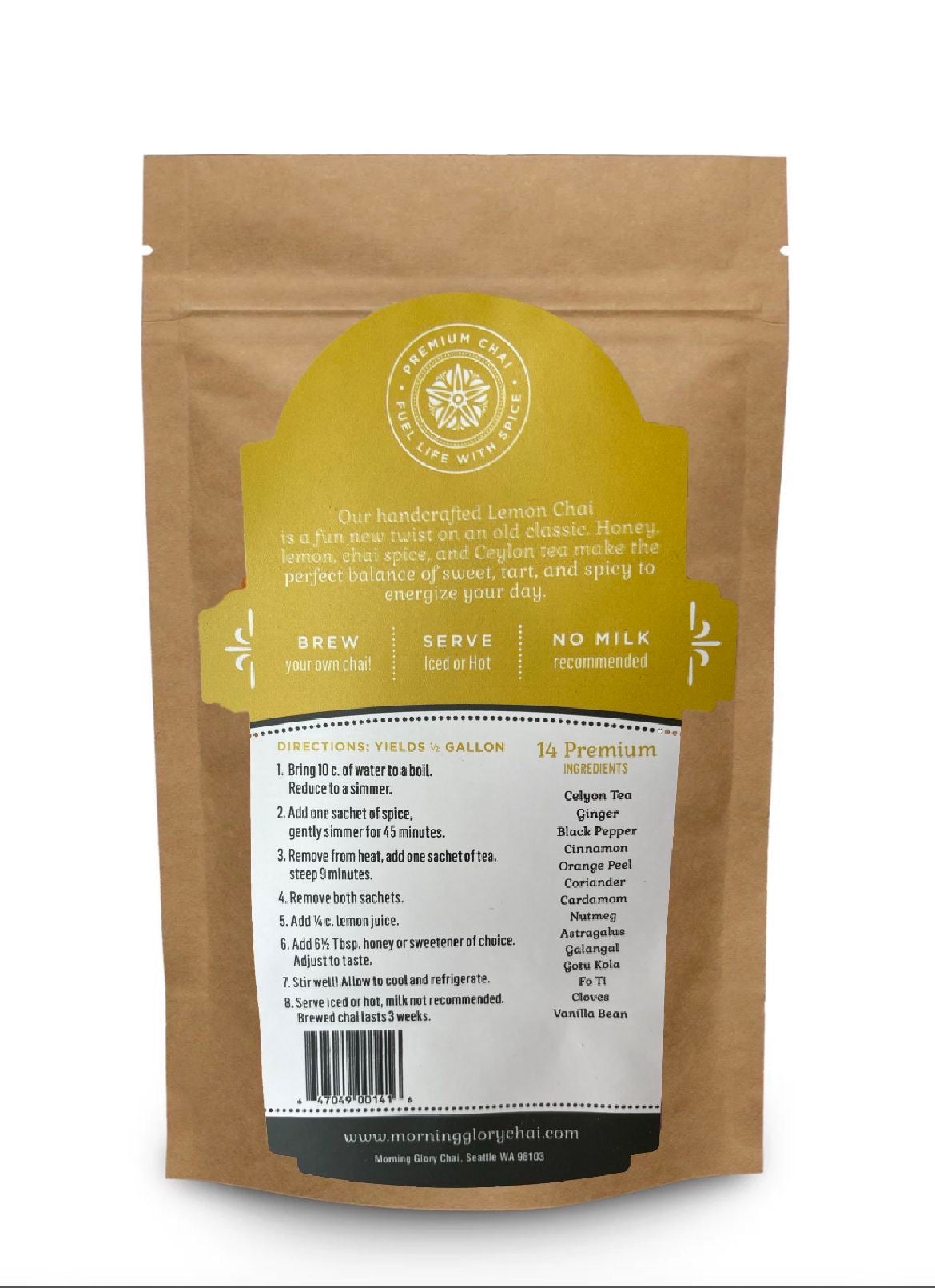 Lemon Chai Home Brew Kit